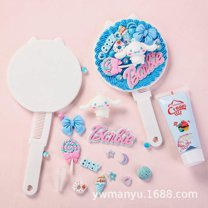 Wholesale Handmade Cream Glue DIY Mirror (M) JDC-DIY-Miaojia003