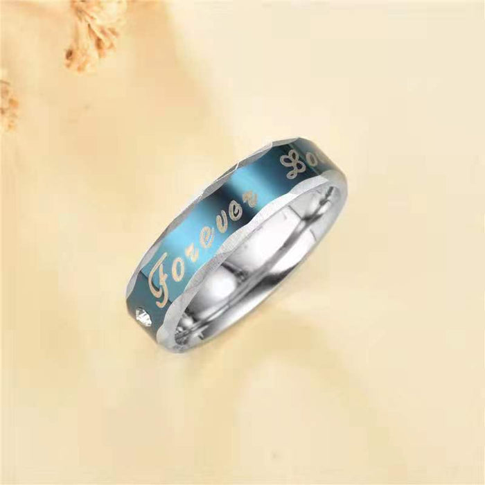 Wholesale Ring Stainless Steel Couple Blue MOQ≥2 JDC-RS-DaiH005