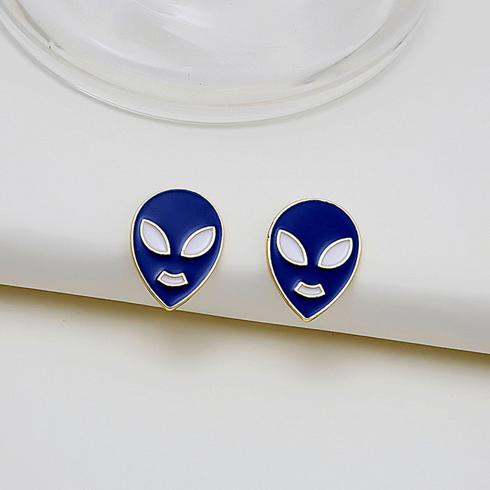 Wholesale earrings alloy exaggerated alien halloween JDC-ES-MDD042