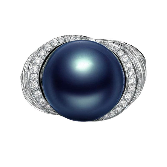 Jewelry WholesaleWholesale Vintage Blue Pearl Zircon Ring JDC-RS-Chenrui005 Rings 晨睿 %variant_option1% %variant_option2% %variant_option3%  Factory Price JoyasDeChina Joyas De China