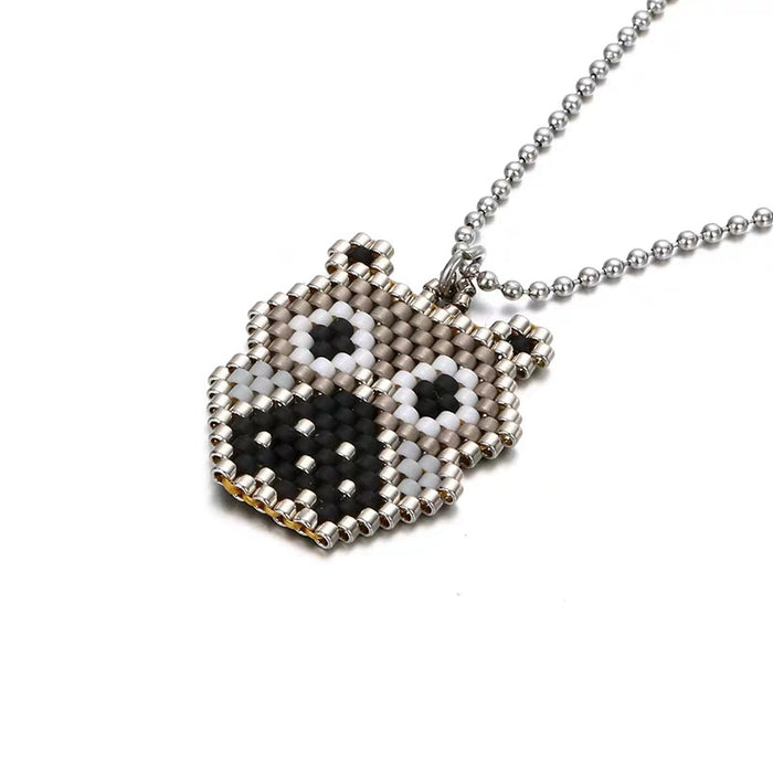 Wholesale Necklaces Stainless Steel Rice Beads Miyuki Animal Owl Pattern MOQ≥2 JDC-NE-GSACC006