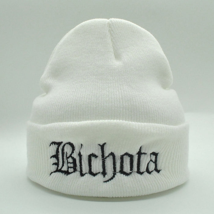 Wholesale Hat Acrylic Letter Embroidery Knit Cap (F) JDC-FH-PNi007