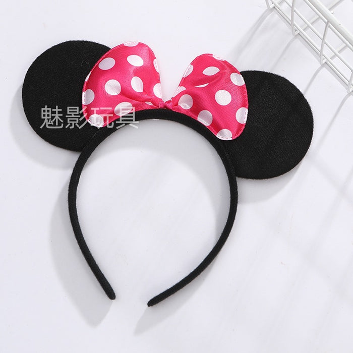 Wholesale 12PCS Wave Dot Bow Fabric Hair Hoops JDC-HD-MeiY002
