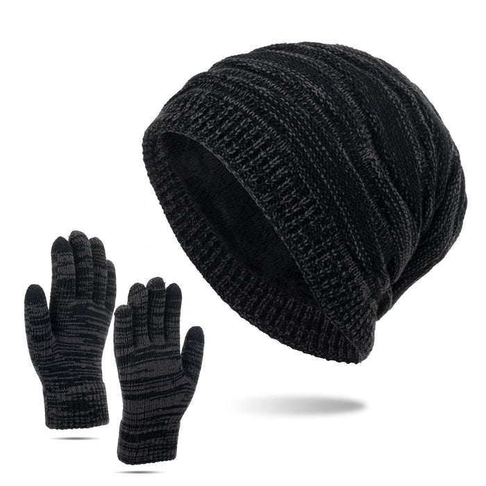 Wholesale Hat Wool Fleece Warm Diamond Gloves 2-piece Set JDC-FH-ZMei021