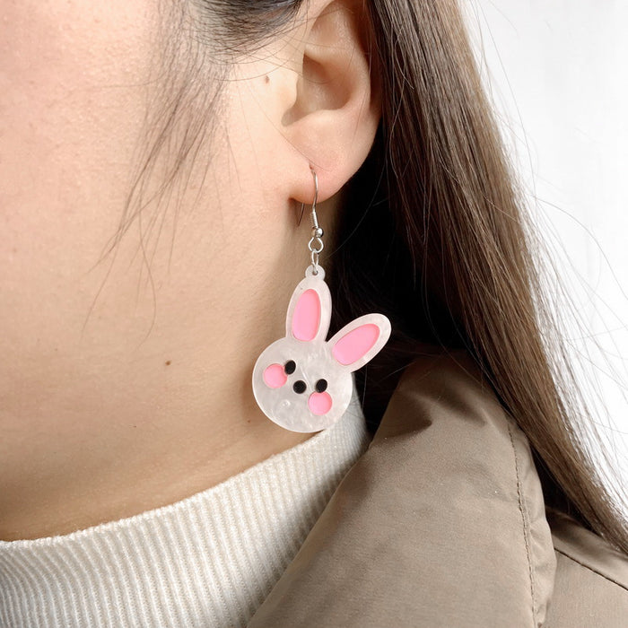 Jewelry WholesaleWholesale Easter Asymmetric Bunny Butt Earrings JDC-ES-XUEP006 Earrings 雪帕 %variant_option1% %variant_option2% %variant_option3%  Factory Price JoyasDeChina Joyas De China