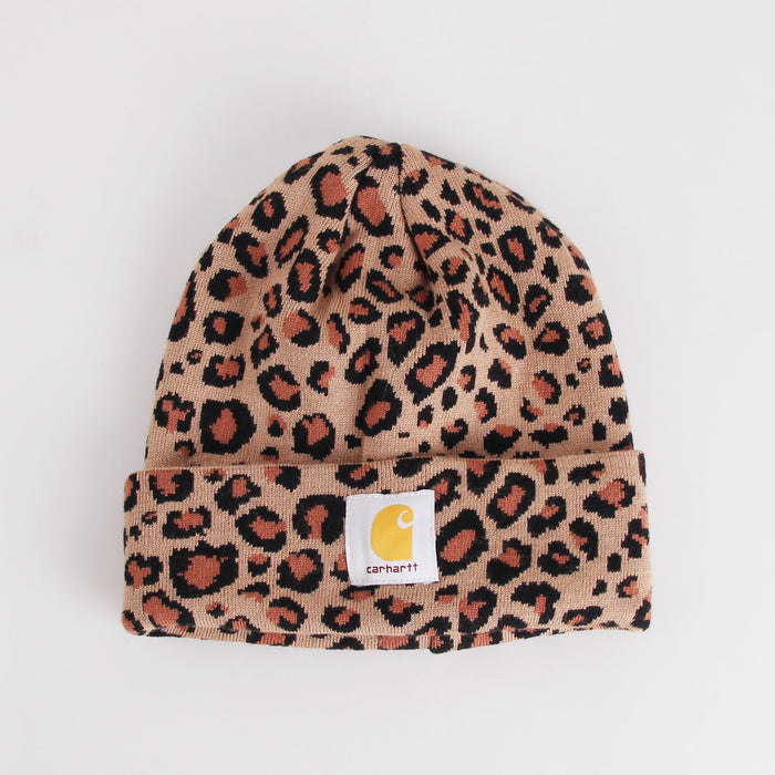 Hat al por mayor Acrílico Leopardo Jacquard Fabric Label Cap (F) JDC-FH-XRONG016