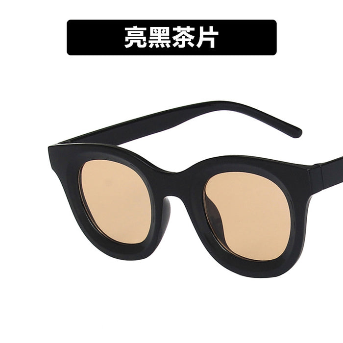 Wholesale Sunglasses Resin Concave Round Frame Vintage JDC-SG-BKL004