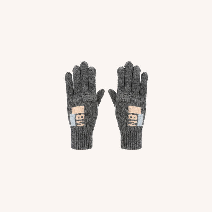 Wholesale Gloves Knitted Double Layer Thickened British Style Cycling Gloves MOQ≥2 JDC-GS-YiL007