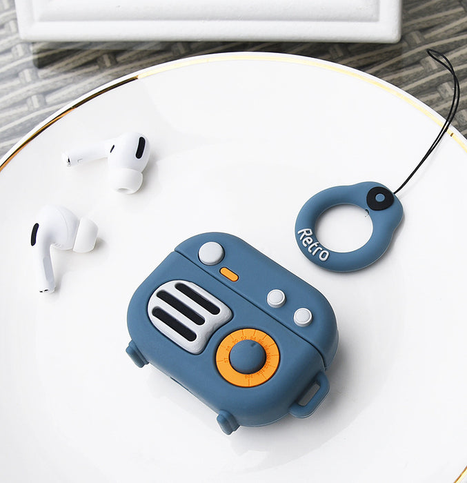 Wholesale Airpods Headphone Protective Case Silicone Cartoon Radio Shape MOQ≥2 JDC-EPC-Xihop001