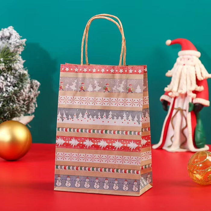 Wholesale Gift Bag Kraft Paper Christmas Portable Gift Bag MOQ≥12 JDC-GB-Ganrui014