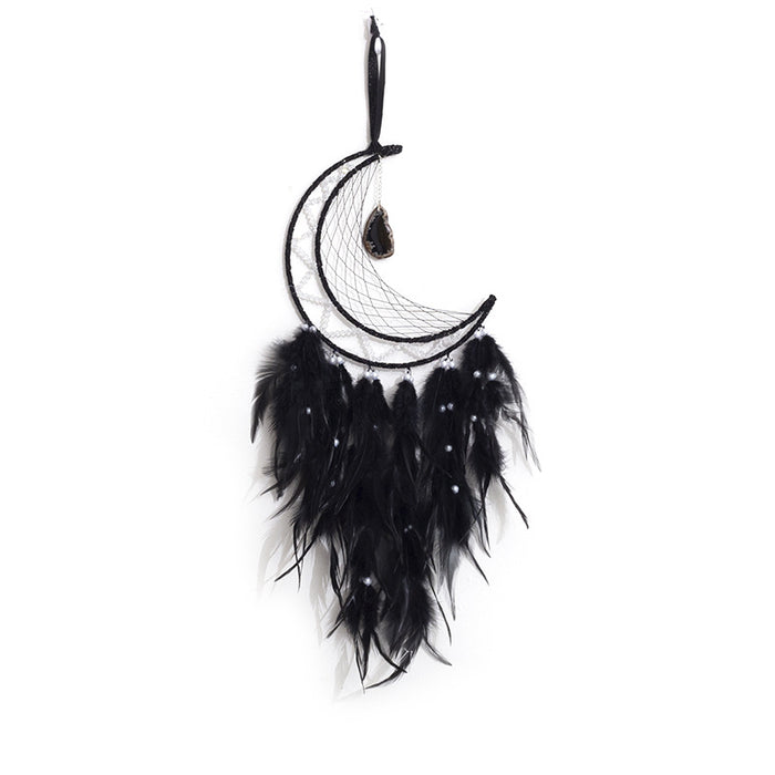 Wholesale Dream Catcher Feather Black Feather MQO≥2 JDC-DC-MGu039