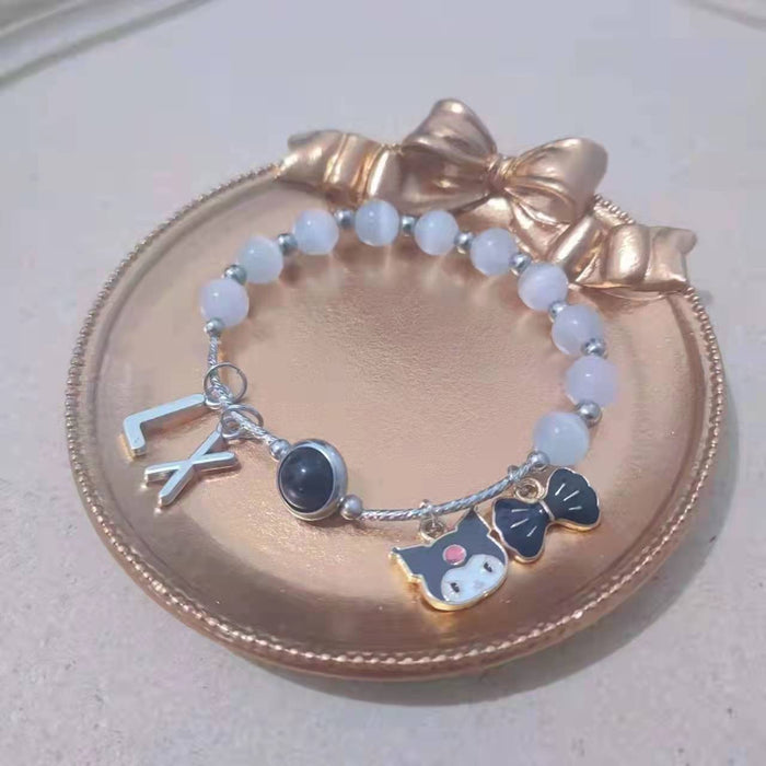 Wholesale Opal Bracelet ins Cute Simple Letter Bracelet JDC-BT-NiHuang009