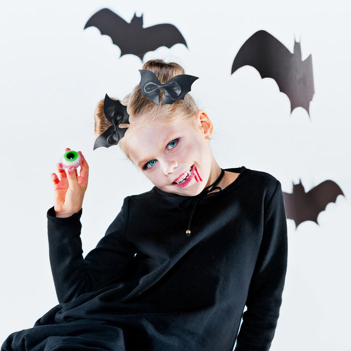 Wholesale Hair Clips Leather Black Bat Halloween MOQ≥5 JDC-HC-HaiS002
