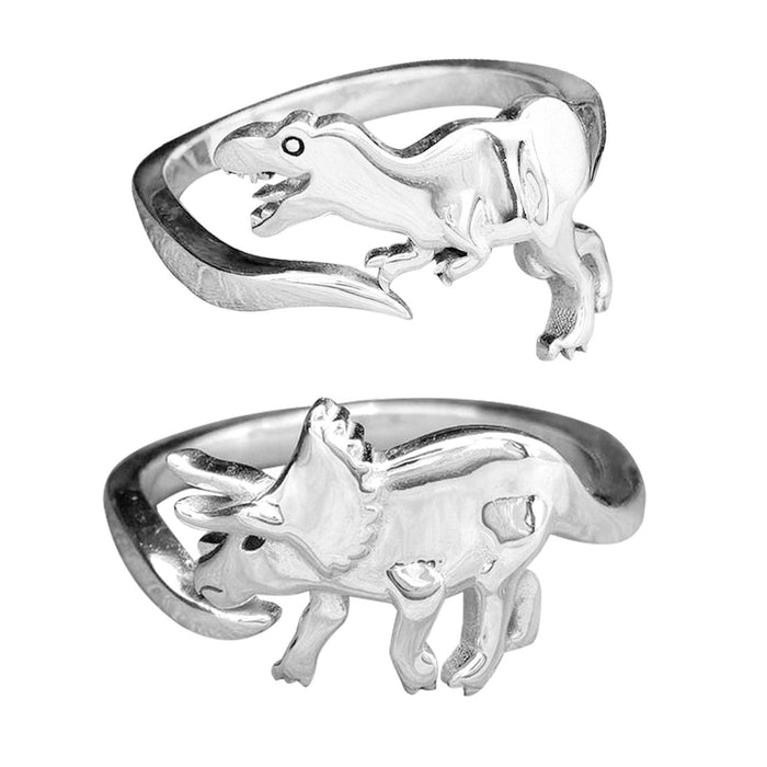 Dinosaurio de anillo al por mayor Juego de 4 piezas ajustable JDC-RS-KAIS009