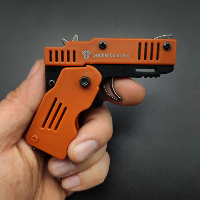Wholesale Keychains For Backpacks Alloy Plastic Folding Rubber Band Gun Keychain JDC-KC-YaZ001