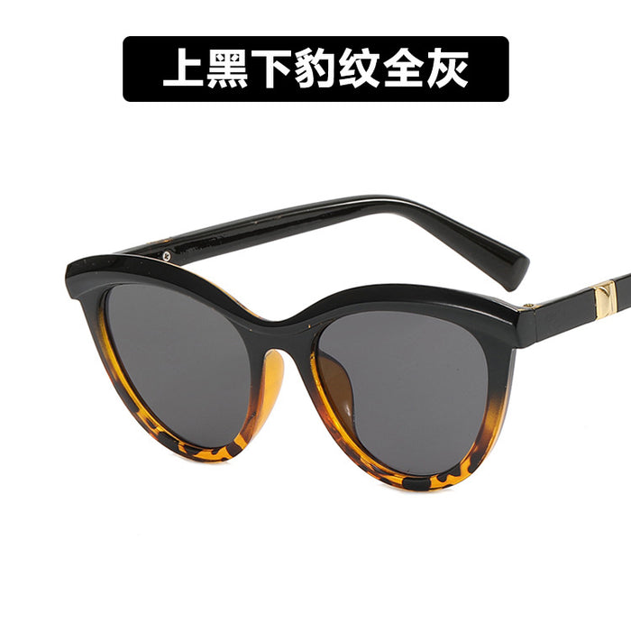 Wholesale cat eye sunglasses eyebrow retro personality concave shape JDC-SG-KD168