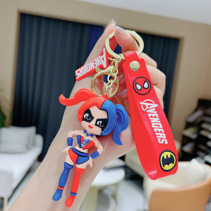 Wholesale superhero clown keychain cartoon couple car keychain MOQ≥2 JDC-KC-AnG020