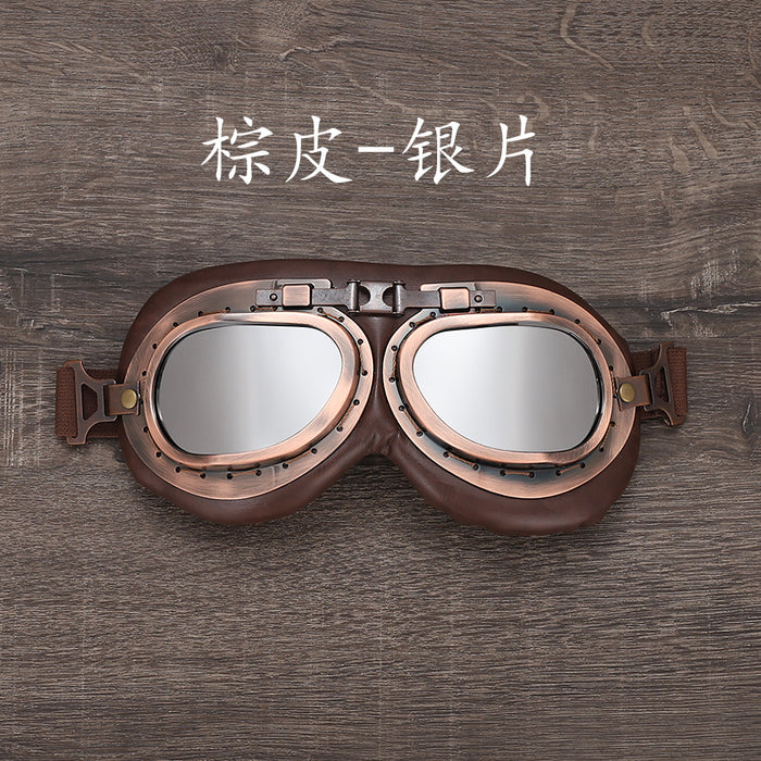 Wholesale Goggles ABS PU Frame PC Lens Retro Windproof Motorcycle MOQ≥2 JDC-SG-XunLong004