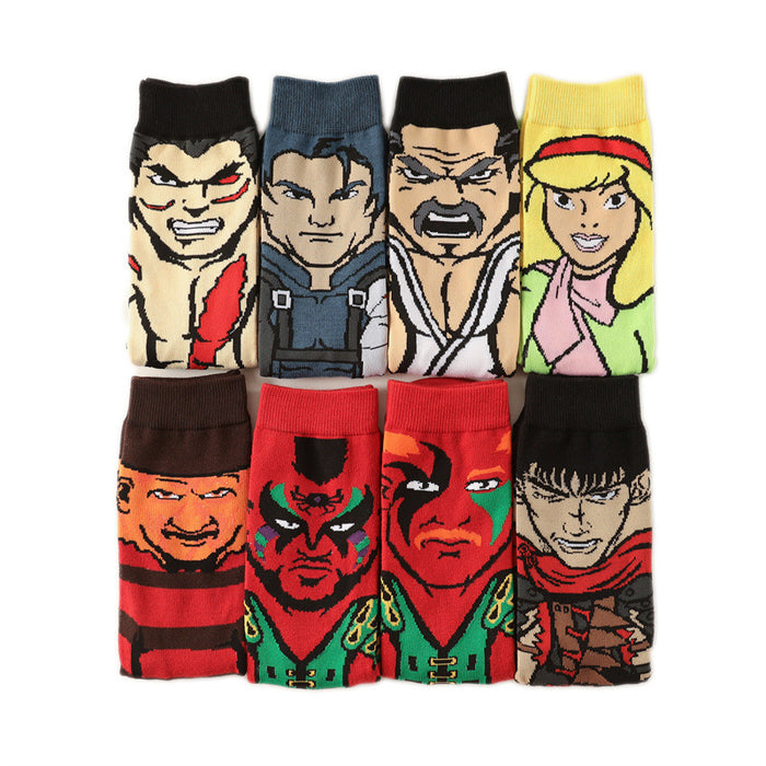Wholesale Sock 70% Cotton Mid Tube Cartoon Men's Socks (M) JDC-SK-HuiHe031
