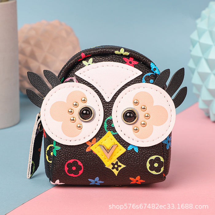 Wholesale Keychains PU Leather Owl Coin Purse MOQ≥5 JDC-KC-XingY004