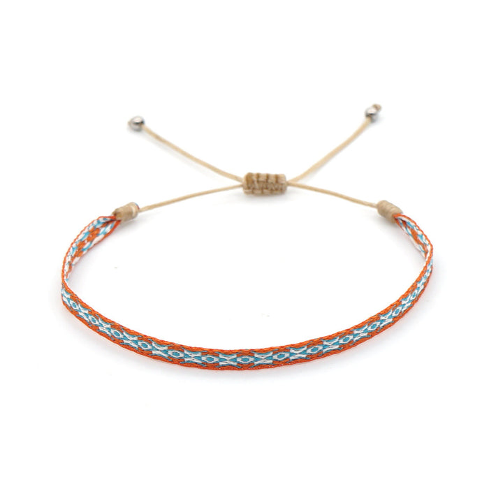 Wholesale Ethnic Wind Ribbon Pure Hand Woven Bracelet JDC-BT-HeY017