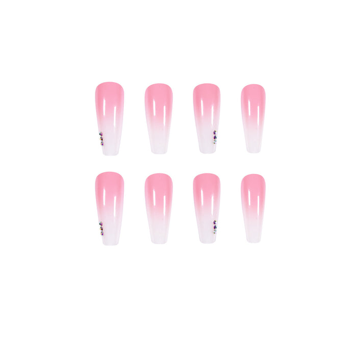 Gradiente al por mayor Pink Rinestone Wear Arte de uñas Productos terminados JDC-NS-LFAN011