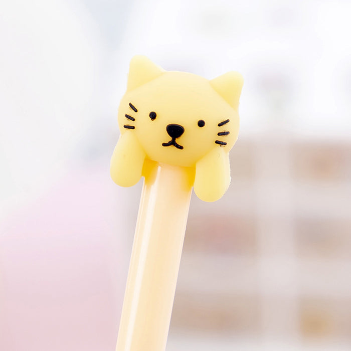 Cartoón de gatito de plástico de bolígrafo de bolígrafo al por mayor JDC-BP-XUF012