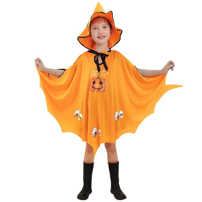 Ropa al por mayor spandex Halloween Kids Cape Cloak Witch Hat JDC-CTS-Jiamei003