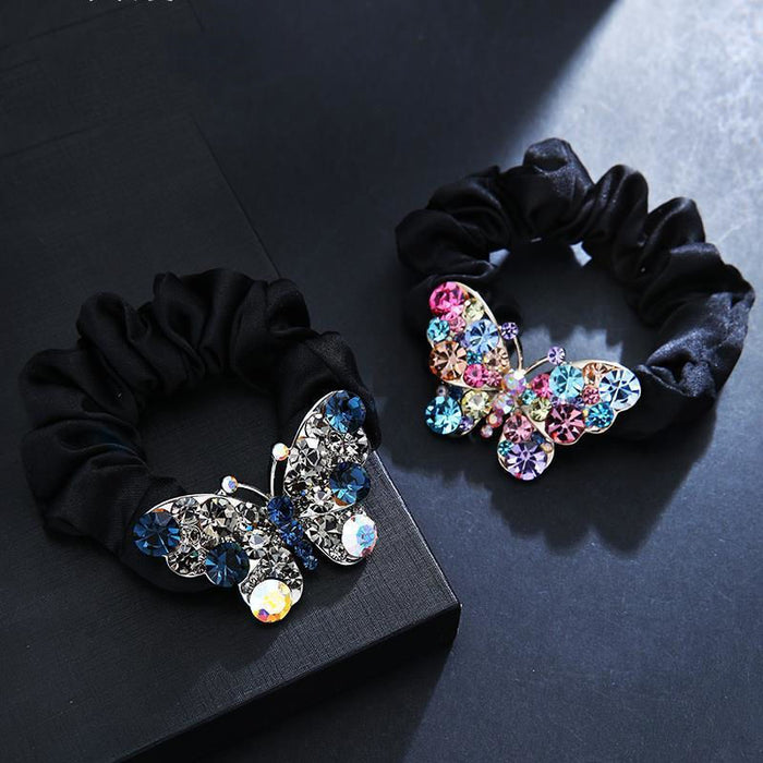 Wholesale head rope cloth loop hair coil hair flower butterfly rubber band JDC-HS-DLA002