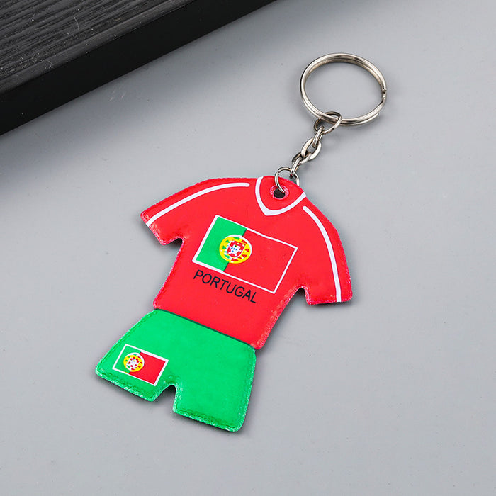 Wholesale Keychain Rubber World Cup Shirt Keychain MOQ≥2 JDC-KC-XChun001