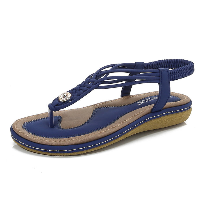 Wholesale summer boho sandals for women cross border braided plus size JDC-SD-LinDa001