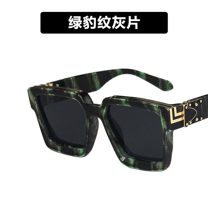 Wholesale Resin Lens Square Large Frame Men's Sunglasses JDC-SG-KD183