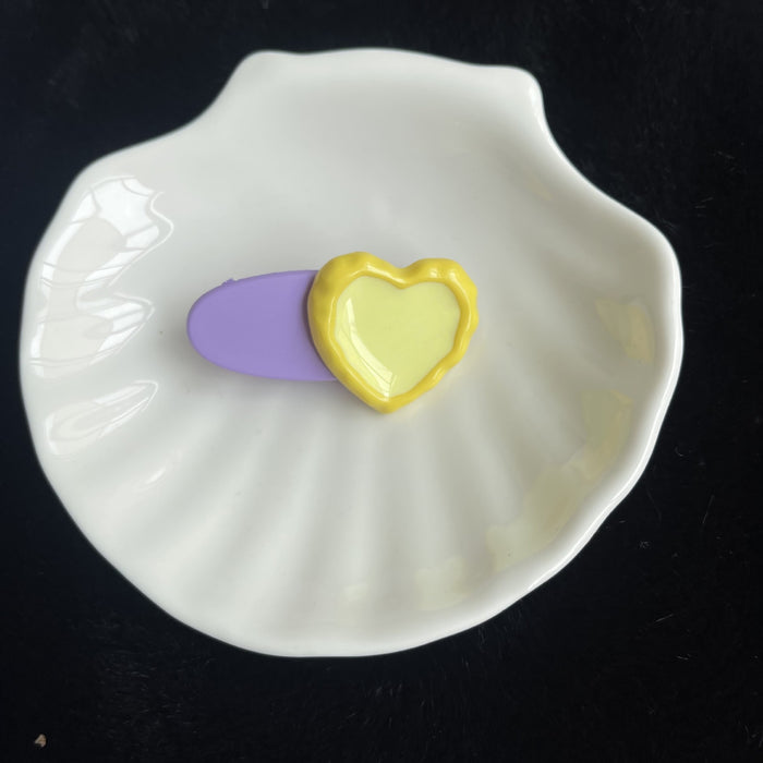 Wholesale Hair Clips Acrylic Cute Heart Oval JDC-HC-ZhiX010