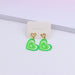 Jewelry WholesaleWholesale Fresh Green Acrylic Print Love Stitching Rainbow Earrings JDC-ES-DUAI010 Earrings 渡爱 %variant_option1% %variant_option2% %variant_option3%  Factory Price JoyasDeChina Joyas De China