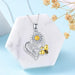 Jewelry WholesaleWholesale Sunflower Heart Shaped Sunbee Necklace JDC-NE-XunO006 necklaces 循欧 %variant_option1% %variant_option2% %variant_option3%  Factory Price JoyasDeChina Joyas De China