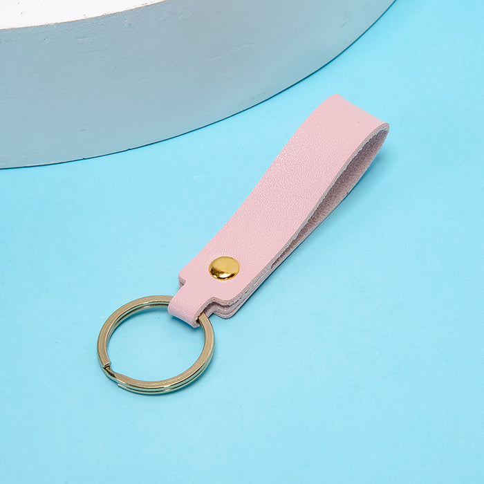 Wholesale Keychains PU Leather Car Simple Solid Color JDC-KC-XingR003
