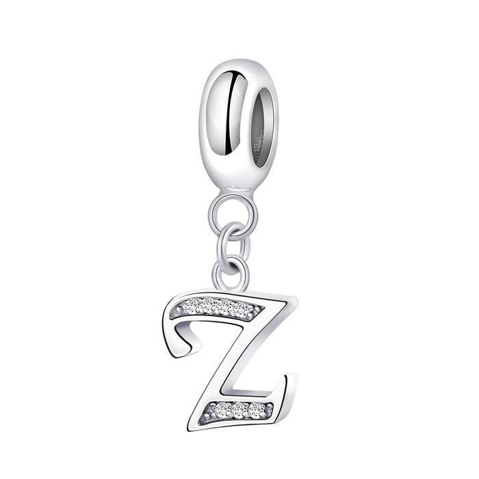 Wholesale 26 English letter pendants sterling silver diy accessories JDC-CS-YZC002