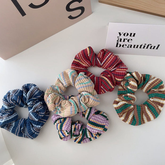 Wholesale Vintage Colorful Knit Pinstripe Colon Hair Band JDC-HS-DiShuo001
