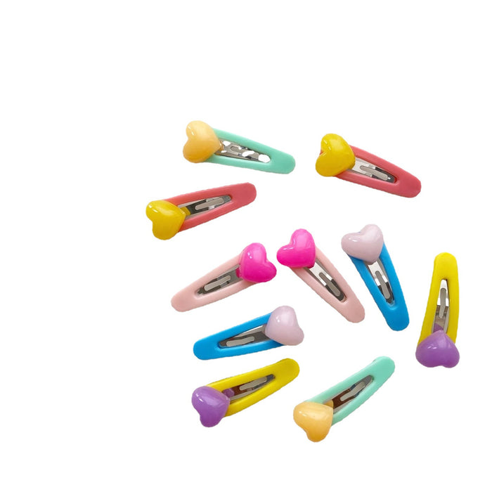Diez paquetes al por mayor de coloridos clips de caída de agua de jelly little love jdc-hc-xn004