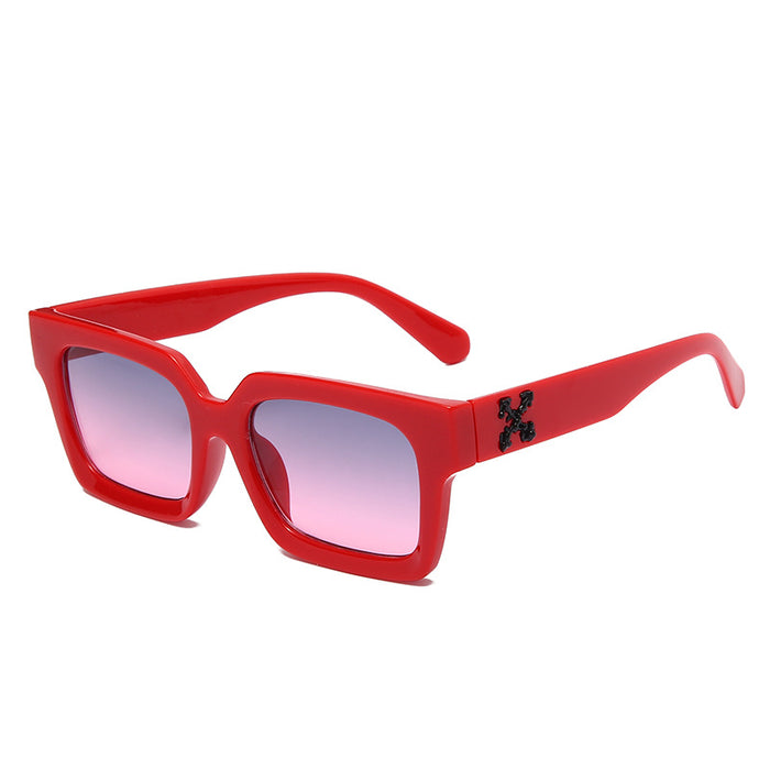 Imprimé léopard en gros UV4 Cadre de lunettes de soleil transparent extérieur （F) JDC-SG-HNB004