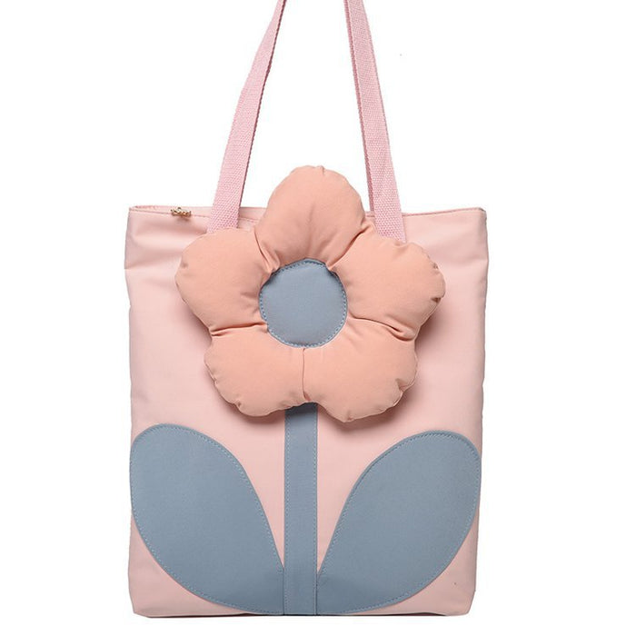 Wholesale nylon funny personality girl student flower shoulder bag JDC-SD-Hanc011