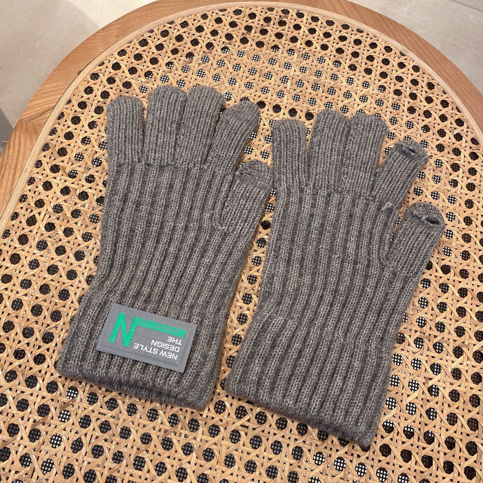 Wholesale Gloves Knitted Fingerless Touch Screen Thickened Loose JDC-GS-BoY004