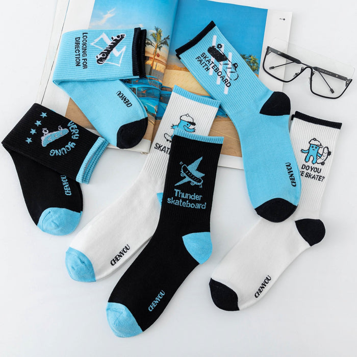 Wholesale socks men's tube socks spring and autumn stockings ins tide socks MOQ≥5 JDC-SK-MZhe003