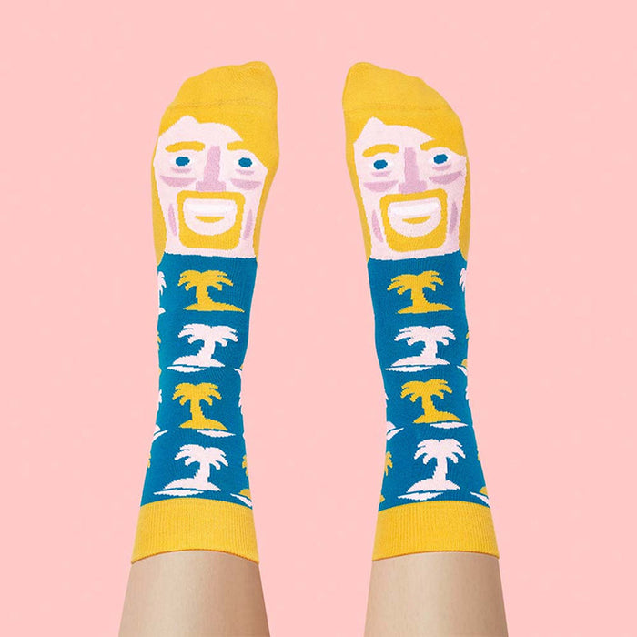 Wholesale socks fabric cartoon personality painting tide socks cotton socks JDC-SK-QAng010