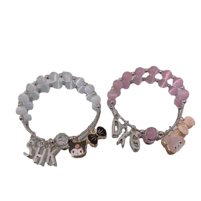 Wholesale couple bracelet simple cat eye JDC-BT-NiHuang005