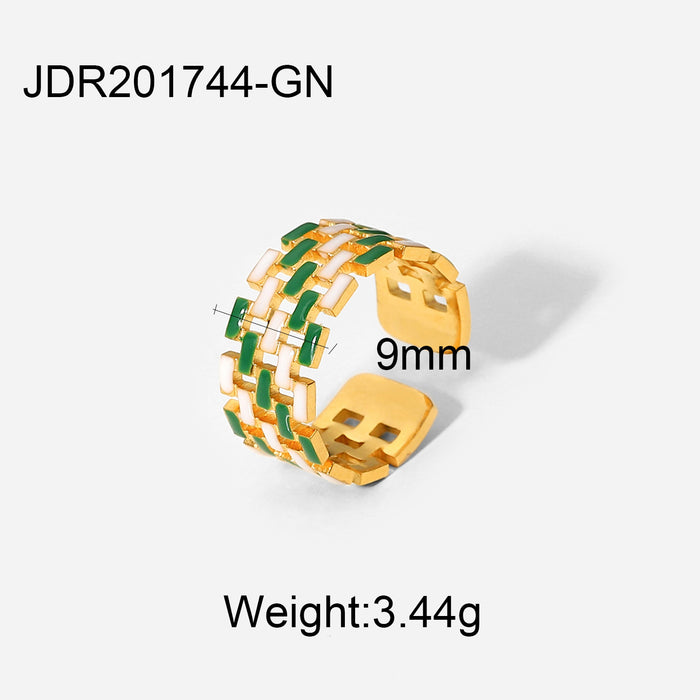 Jewelry WholesaleWholesale 18K gold plated stainless steel ring JDC-RS-JD273 Rings 杰鼎 %variant_option1% %variant_option2% %variant_option3%  Factory Price JoyasDeChina Joyas De China