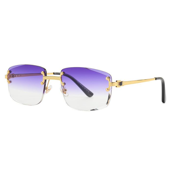Wholesale Sunglasses AC Rimless Cut Edge Spring Foot Sunglasses MOQ≥2 JDC-SG-KaN009