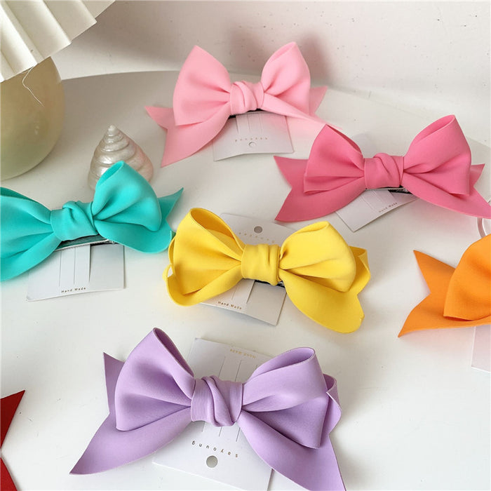 Wholesale Hairpin Fabric Three-dimensional Candy Color Bow JDC-HC-FengT004