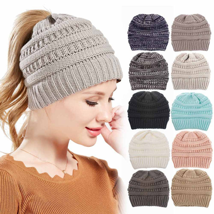 Wholesale Hat Acrylic Solid Color Wool Multifunctional Knitted Hat MOQ≥2 JDC-FH-SNan002