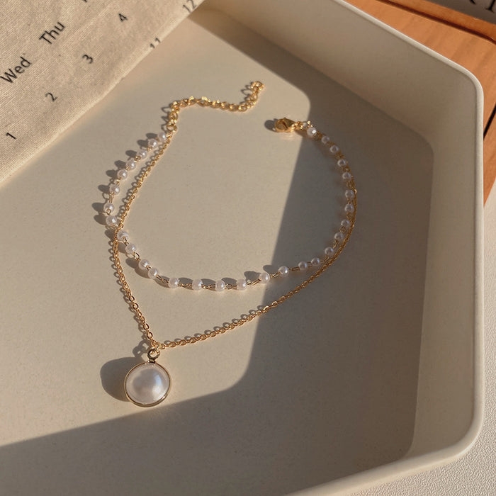 Wholesale Bracelet Copper Vintage Pearl Flower Stitching JDC-BT-SW001